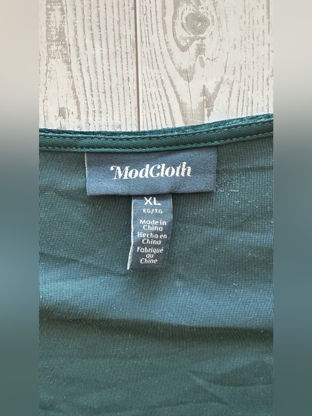 ModCloth XL Velvet Babydoll Dress Long Sleeve Boho Romantic - Picture 2 of 8